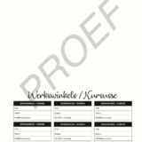 A4 Onderwysersbeplanner 2025, dag ingedeel volgens periodes of tye.